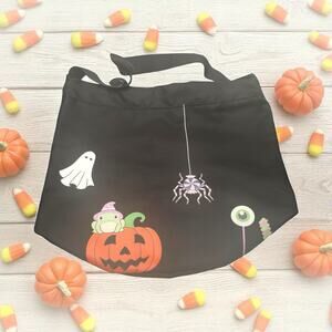 Bath & Body Works Halloween Trick or Treat Bucket Glow In Dark Pumpkin Tote Bag